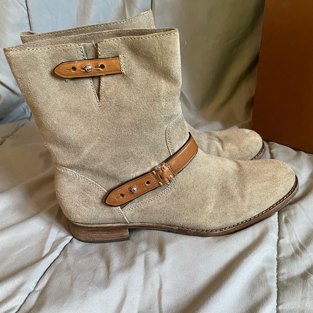 Coach Amy Boot Tough Suede Slate Size 9